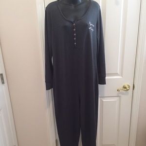 Pajamas All Day Gray Onesie Sz L